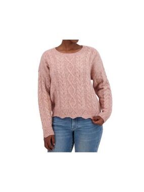 Lucky Brand Women's Cable Knit Sweater Pink Size XL